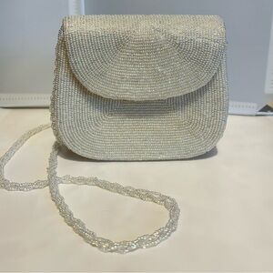 Vintage Beaded Ivory Evening Bag By La Regale